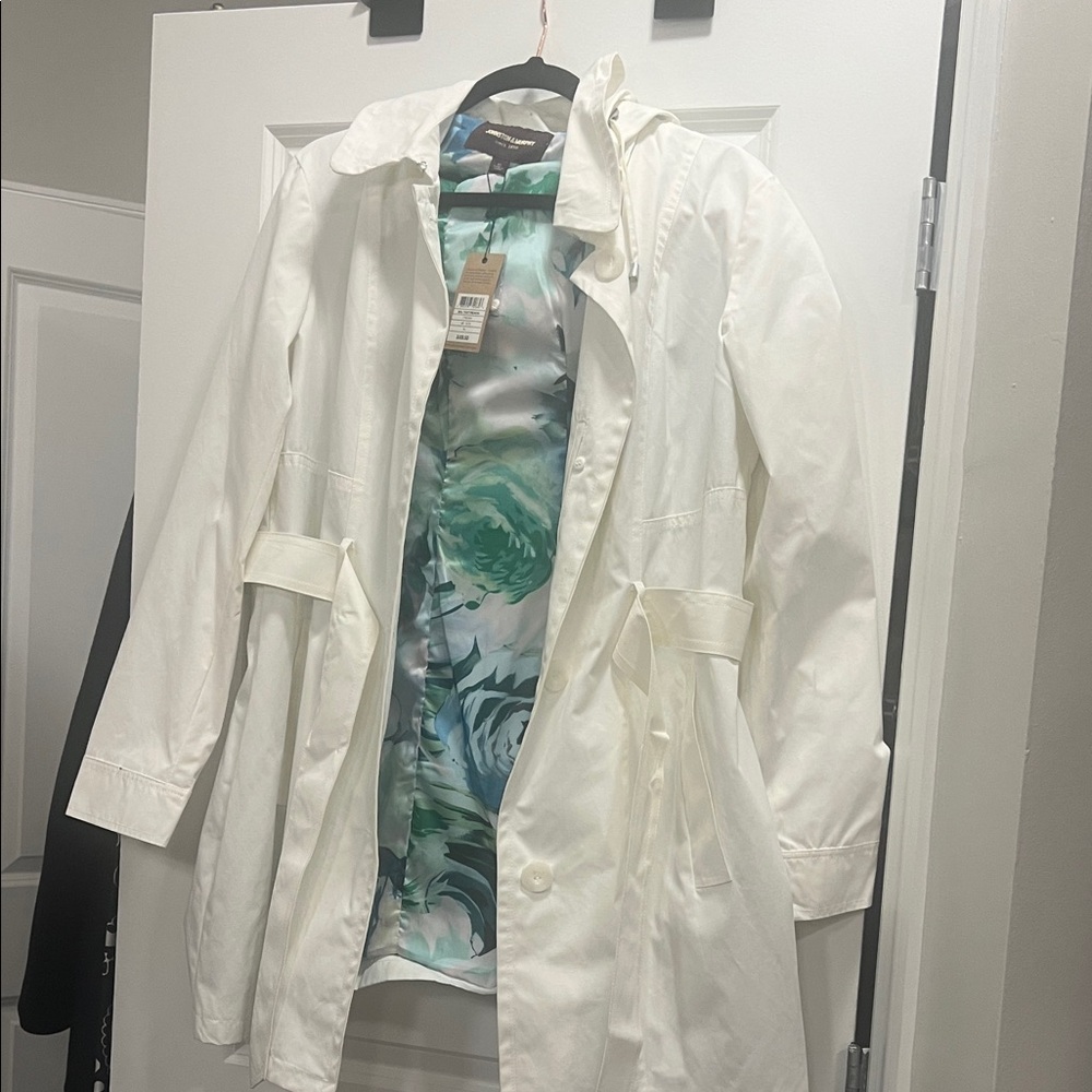 Johnston & Murphy White Trench Coat